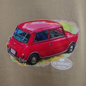 ローバーミニ・赤ミニTシャツ　プリント